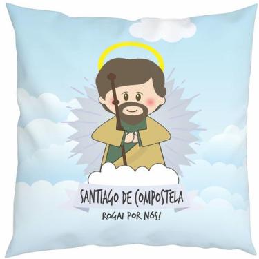 Imagem de Almofada Com Enchimento Oração Santinhos Santiago de Compostela - Fabr