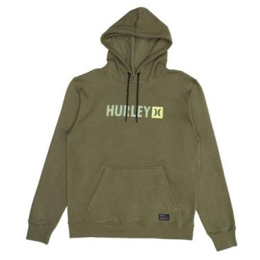 Imagem de Moletom Canguru Hurley Square, M, Verde