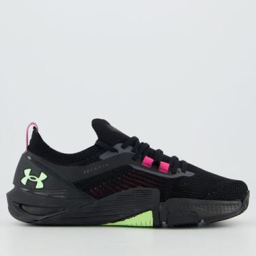 Imagem de Tênis Under Armour Tribase Cross 2 SE Feminino Preto e Roxo, 36