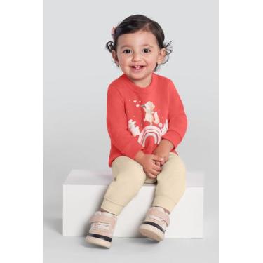 Imagem de Conjunto infantil menina de arco-íris com glitter Brandili, P, Vermelh