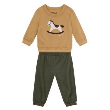 Imagem de Conjunto bebê menino de cavalinho Mundi - G, G, Marrom
