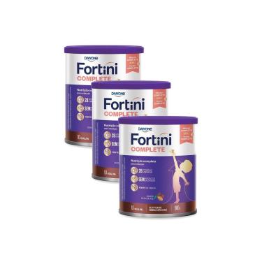 Imagem de Kit 3 Fortini Complete Sabor Chocolate 800g