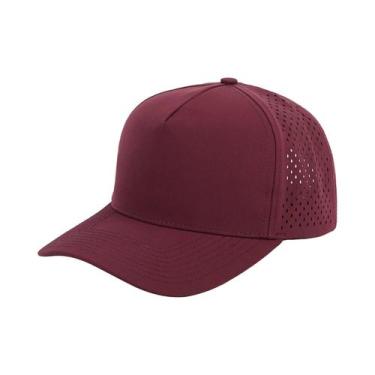 Imagem de Boné Esportivo Unissex De Cor Sólida Em Malha Respirável, Estilo Hip H