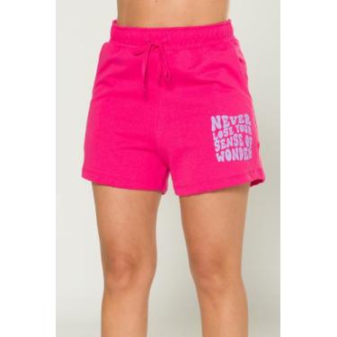 Imagem de Shorts Feminino de Moletinho Never Lose, G, Pink