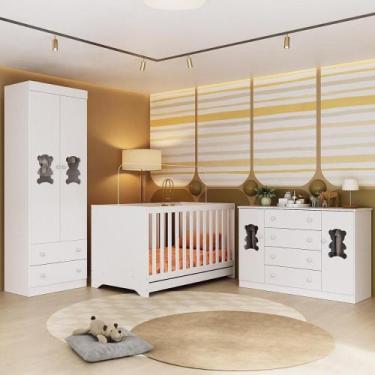 Imagem de Quarto de Bebê Completo com Berço Americano 3 em 1 Teddy Multimóveis M