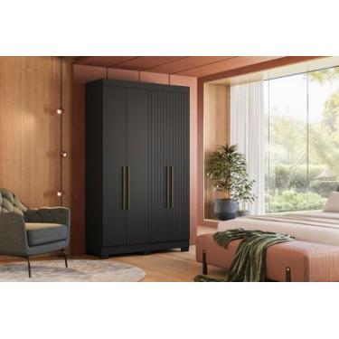 Imagem de Guarda-roupa Solteiro Ripado 4 Portas Dakota - Olivar