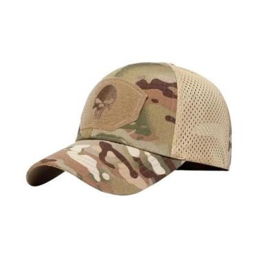 Imagem de Boné De Beisebol Ajustável Com Bordado De Caveira, Respirável, Casual,