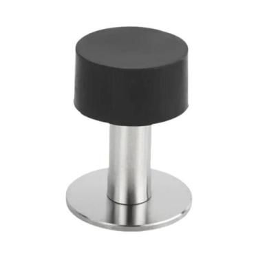 Imagem de Batente De Porta De Aço Inoxidável Com Borracha, Sem Furos, Montagem E