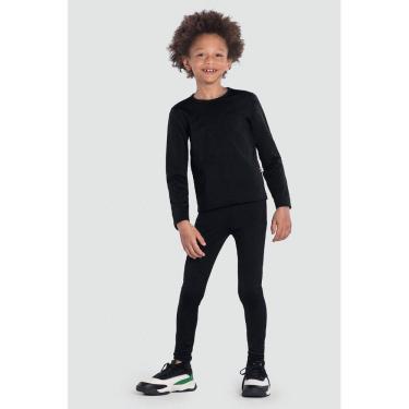 Imagem de Calça legging infantil unissex térmica pesada Brandil-Preto