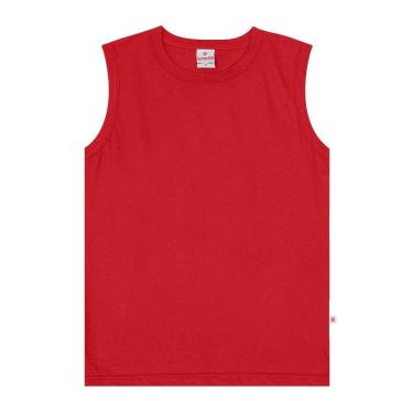 Imagem de Regata infantil menino em meia malha Brandili-Vermelho