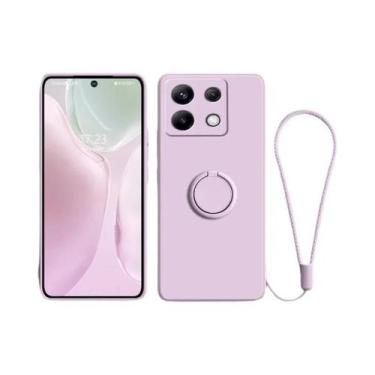 Imagem de Capa De Silicone Líquido TPU Com Suporte De Anel Para MOTO EDGE 60 pro
