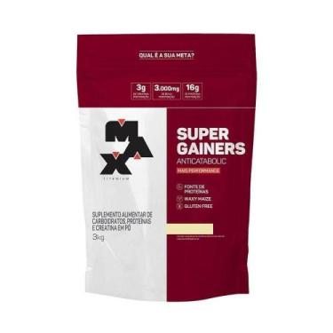 Imagem de Super Gainers 3kg Sabor Baunilha - MAX TITANIUM