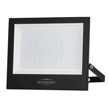 Imagem de Refletor LED Play 100W Luz Branca 6500K IP66 Bivolt Preto para Áreas Externas Blumenau Iluminação