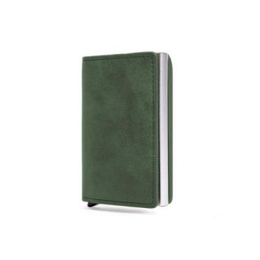 Imagem de Carteira Porta-Cartões OEM Fibra de Carbono em Couro PU 9 e 5x6 e 5x2 Verde Unissex com...