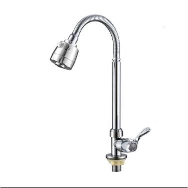 Imagem de Torneira Gourmet Flexível para Cozinha Modelo Chuveirinho Duplo 1-2 Volta de Parede em...