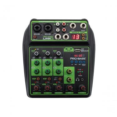 Imagem de Mesa de Som Analógica Studio Link 6 com 6 Canais Bluetooth Interface USB 16 Efeitos Digitais Preto Pro Bass