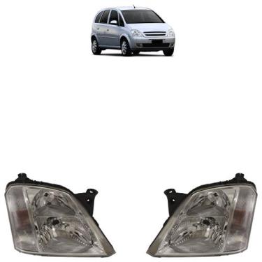 Imagem de Farol Dianteiro Meriva 2002 A 2012 Máscara Cromada - Automotive Import