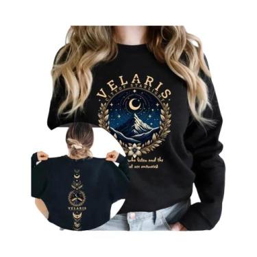 Imagem de Moletom Feminino Vintage Velaris City of Starlight ACOTAR Night Court 