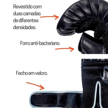 Imagem de Kit Treino Muay Thai Luva Bate Saco Pro + Protetor Bucal Profissional Moldável Com Capi...