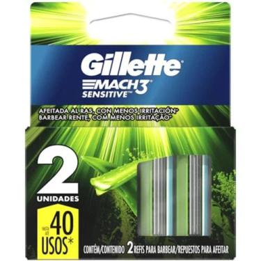 Imagem de Gillette Mach3 Sensitive 2 Unidades Carga Para Aparelho De Barbear
