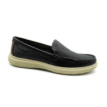 Imagem de Mocassim Pegada Sider Masculino De Couro 142202, Preto, Pinhao, 40