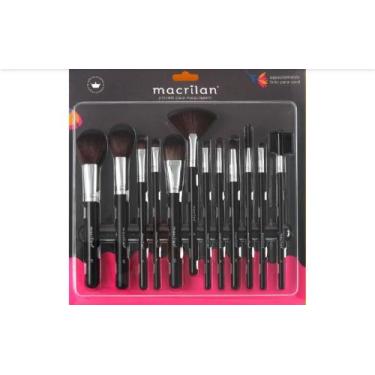 Imagem de Kit 12 pincéis Macrilian (maquiagem)  pincel profissional. - Lc ultili