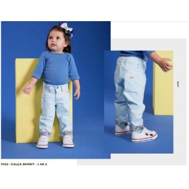 Imagem de Calça Infantil Menina Skinny Médio Max Denim Kids Tam 01 ao 03 - Ref 9