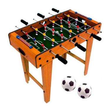 Imagem de Mesa De Pebolim  Totó Futebol De Mesa 70cm x 37cm x 69cm - Brilho de D