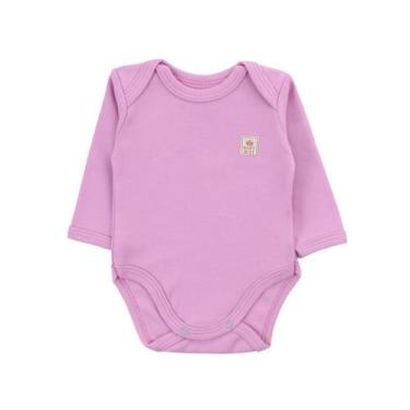 Imagem de Body Bebê Baby Best Algodão Egípcio Rosa Manga Longa Tamanho:P, P