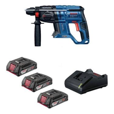 Imagem de Martelete Bosch Gbh 180-li + 3 Bateria Carregador Cor Azul-turquesa