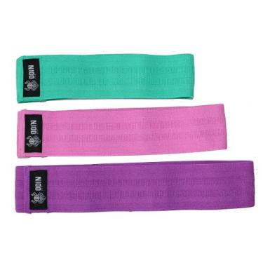 Imagem de Kit com 3 Faixas Elásticas de Exercício Hip Band Odin Fit