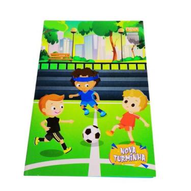 Imagem de Caderno 1/4 Capa Dura Nova Turminha 48 Fls Perfeito Cor:Futebol - Nova