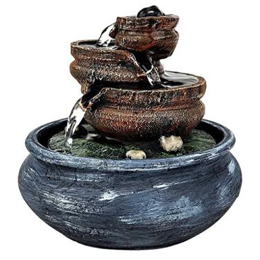 Imagem de Mini Fonte agua 3 quedas Cascata Fengshui Mesa Decorativa Bivolt