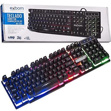 Imagem de Teclado Gamer Para jogos Semi-Mecânico Com luz RGB