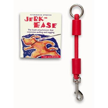 Imagem de (Small (up to 9.1kg), Red) - Jerk-Ease Bungee Dog Leash Extension - Patented Shock Absorber Protects You and Your Dog - Works with Any Leash & Collar (or Harness) - a Must for Retractable Leashes - Click Size/Colour Below