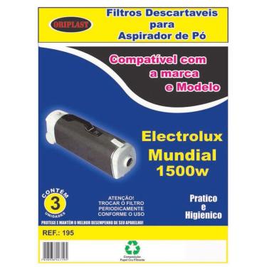 Imagem de Kit Com 10 Sacos Descartáveis Aspirador Pó Electrolux Mundial 1500w