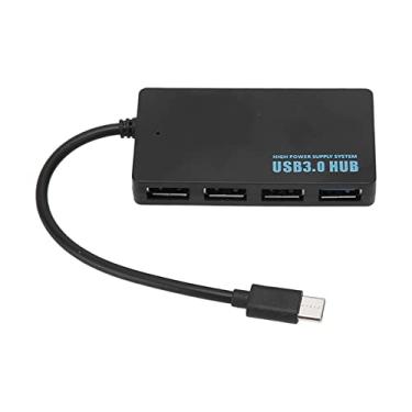 Imagem de HUB USB 3.0 , Transferência de alta velocidade de eletrônicos de plástico Boa dissipação de calor 4 portas Hub USB 3.0 4 portas para disco U