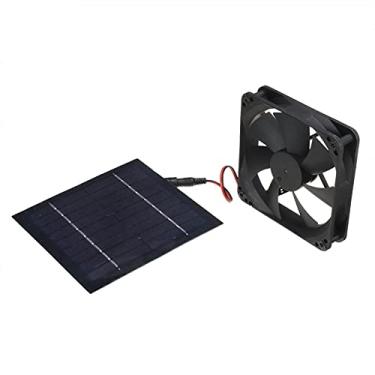 Imagem de Fã exausto Exaustor fotovoltaico exaustor exaustor extrator de ar de 6 polegadas Mini ventilador de energia solar do painel de energia do sol para cães de frango estufa RV, 10W Ventiladores de ventila