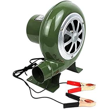 Imagem de KRASS Soprador elétrico de forja de ferreiro de 12 V - Soprador elétrico de churrasco doméstico - Ventilador de bomba centrífuga para churrasqueira de carvão para bateria de carro, ao ar livre, 100 W,