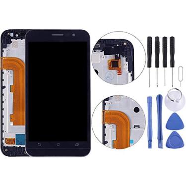 Imagem de VGOLY Reparo e peças de reposição Tela LCD de 5,0 polegadas e conjunto digitalizador completo com moldura para Asus Zenfone Go ZB500KL X00AD (Preto)