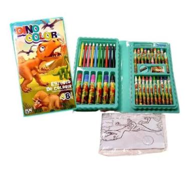 Kit Estojo Escolar Infantil Maleta de Colorir e Desenhar Unicórnio 150  Peças - Fun Game - Kit de Colorir - Magazine Luiza