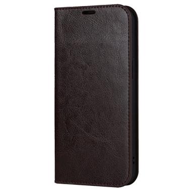 Imagem de Capa carteira para iPhone 14/14 Pro/14 Plus/14 Pro Max, capa flip com fecho magnético TPU à prova de choque slots para cartão de crédito suporte 3 porta-cartões 1 bolso para dinheiro, marrom escuro, 14 Plus 6,7 polegadas