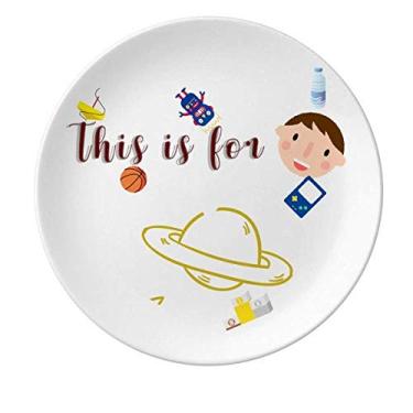 Imagem de Anel de estrela movimento em torno de estrelas prato de porcelana jantar redondo menino homem