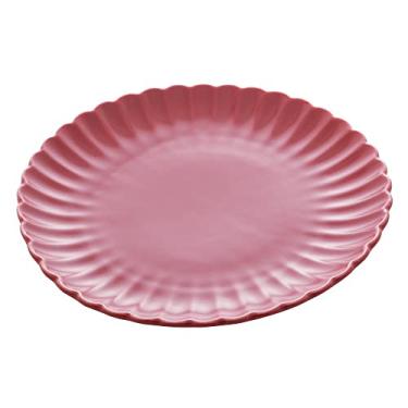 Imagem de PRATOS RASOS WOLFF 2 PEÇAS DE PORCELANA PÉTALA 25CM VERMELHO MATT