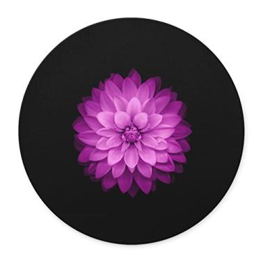 Imagem de Mouse pad redondo de borracha antiderrapante TuMeimei, design de flores rosa florescente, mouse pad redondo (20 cm x 20 cm)