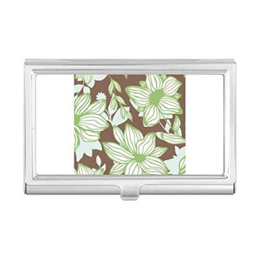 Imagem de Porta-cartões de visita com tinta de planta marrom verde