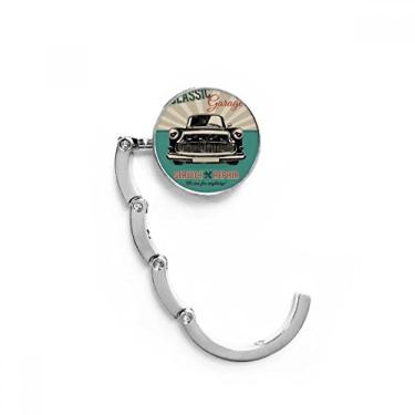 Imagem de Gancho de mesa preto clássico padrão de reparo de carros, gancho decorativo de extensão dobrável