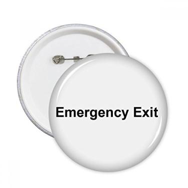 Imagem de Emblema preto com estampa de símbolo de saída de emergência, broches, decoração de roupas, 5 peças, presente