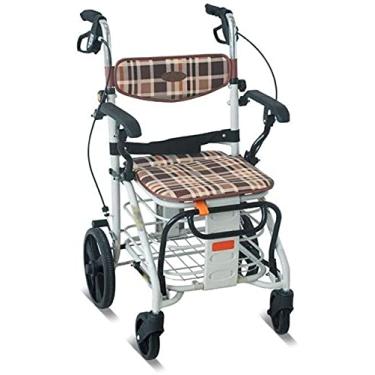 Imagem de Rollator Walker Roller Walker para idosos - Carrinho de compras Andador dobrável de alumínio, auxílio para caminhada com mobilidade ajustável em altura Marriage