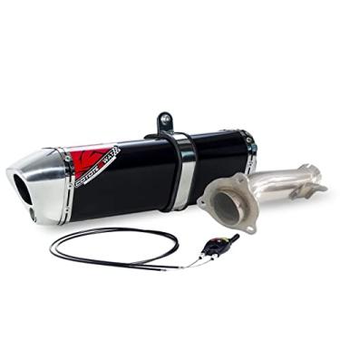 Imagem de Escape/Ponteira Coyote Modelo TRS 2 Way + Mais em Alumínio - CB 500 F/R/X ano 2014 até 2019 - Preto/Cromado